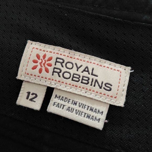 Royal Robbins Size 12 Black Fit and Flare Knee-Length Cargo Skirt with Ruffle - Picture 11 of 11